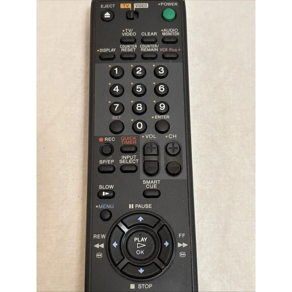 Sony RMT-V231B VCR Plus+ Video Cassette Recorder Remote Control Black